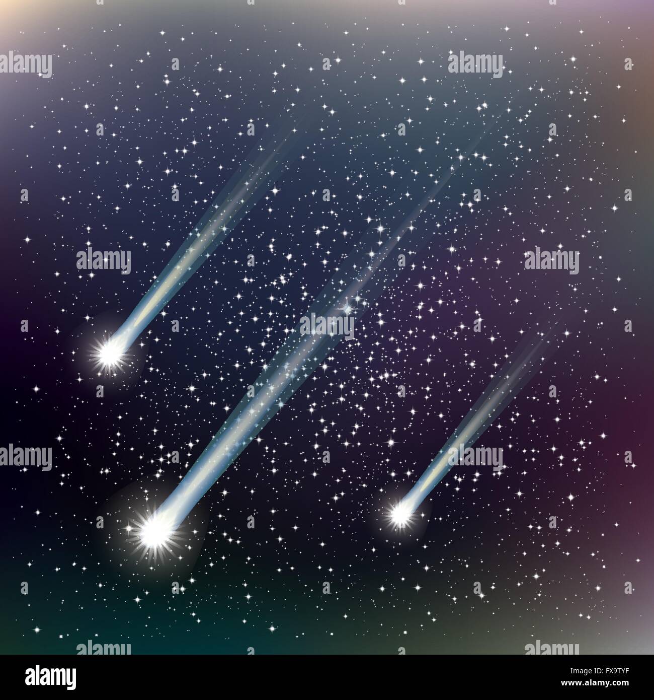 Shooting Stars. Vektor-Illustration Stock Vektor
