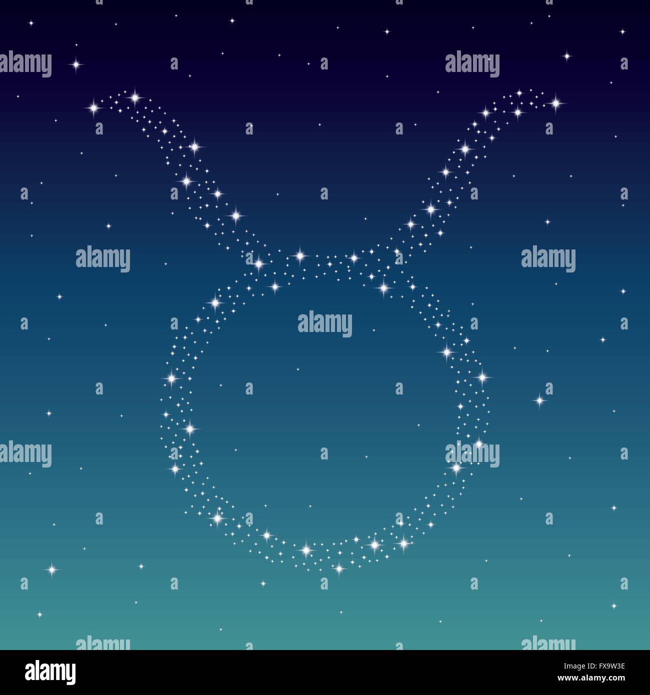 Taurus / Sternzeichen Symbol erstellt von Sternen Stock Vektor