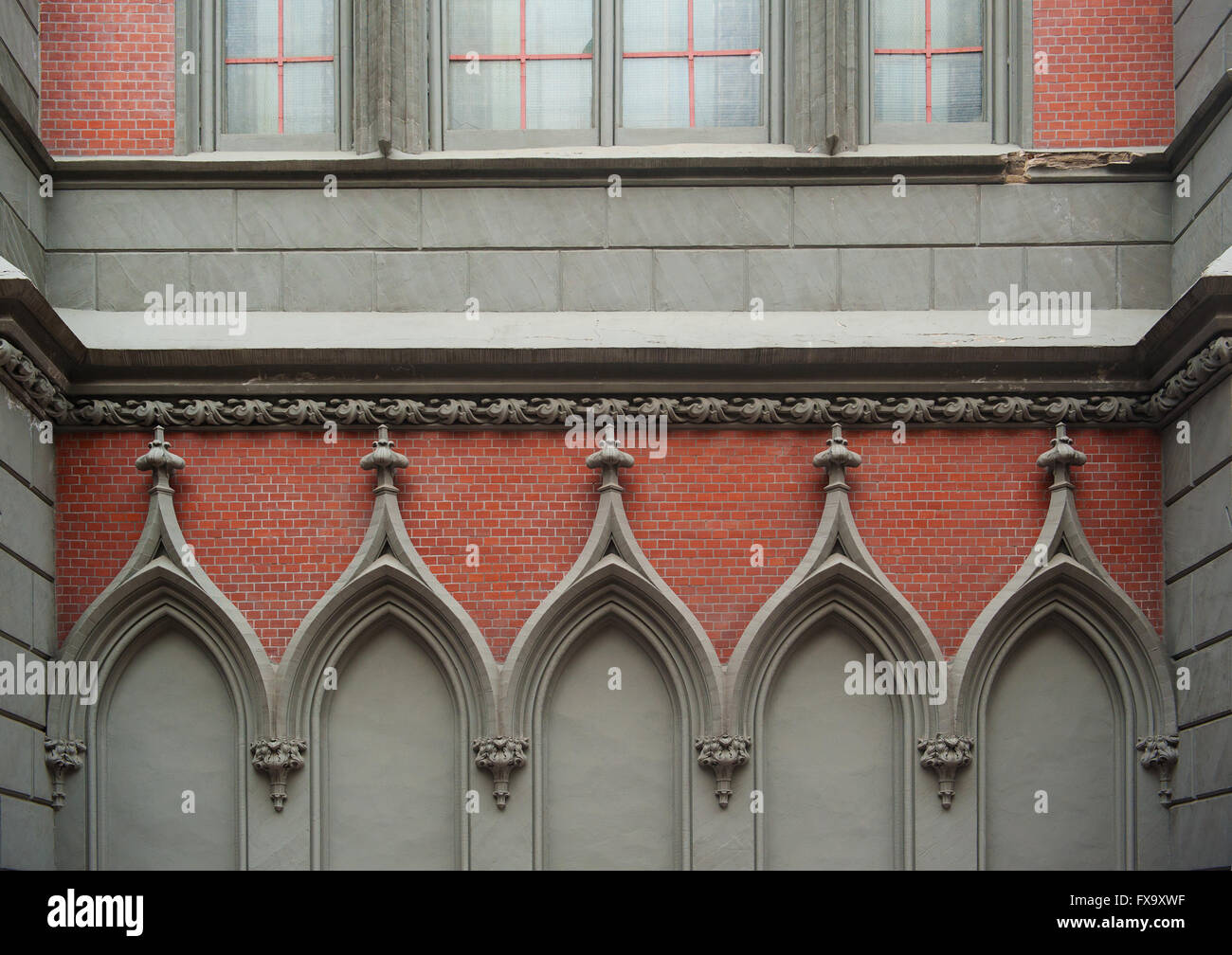 Element der architektonischen Dekoration katholische Kirche Stockfoto