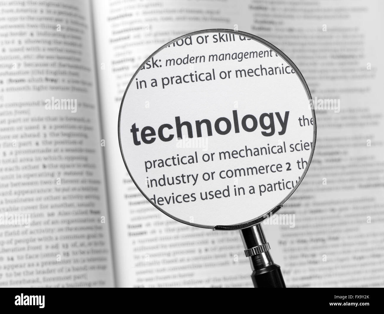 Wörterbuch, Hervorhebung Technologie Stockfoto
