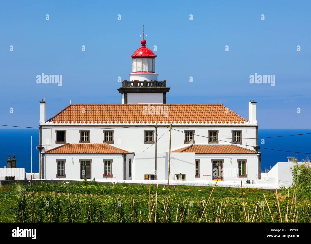 Leuchtturm von Ponta Ferraria, Valadouro, Faial Insel, autonomen Region der Azoren, Portugal Stockfoto