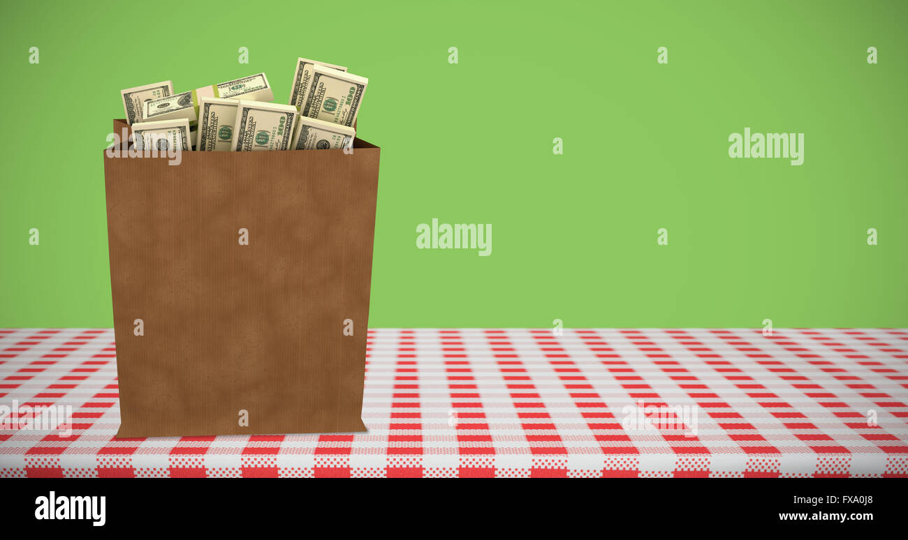 Tasche von Dollar Stockfoto