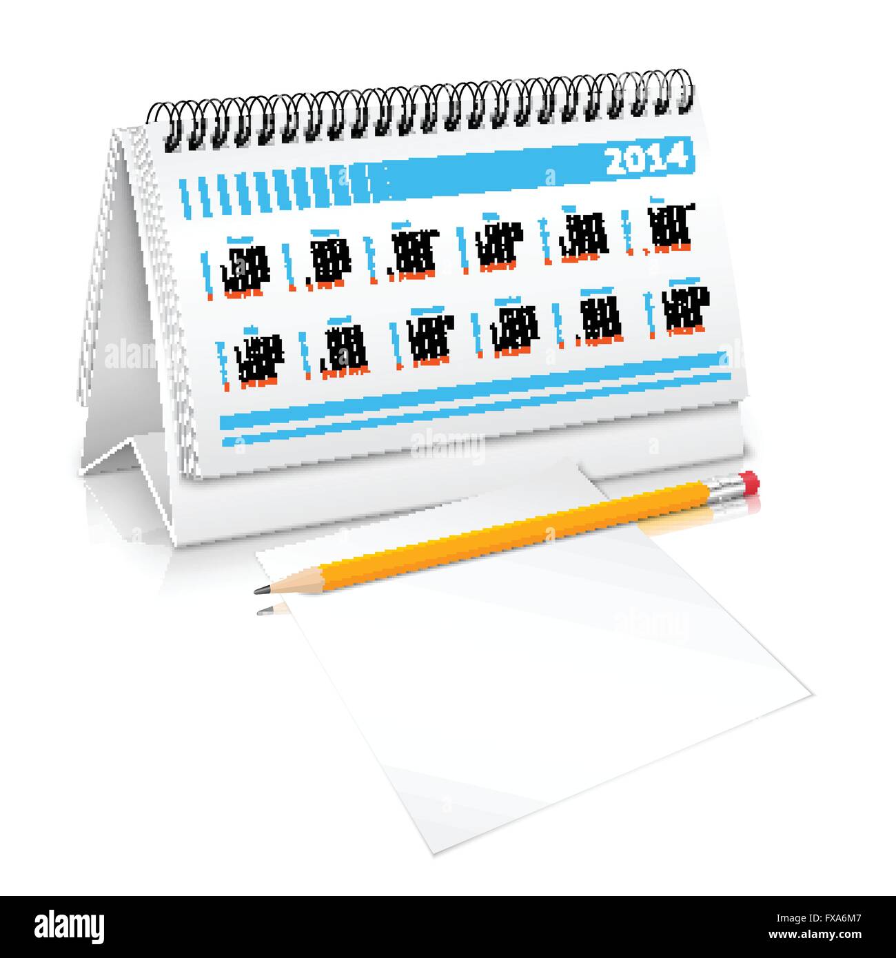 Schreibtisch-Kalender-mockup Stock Vektor