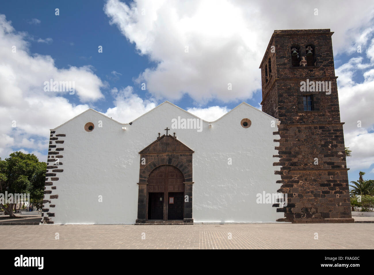 Iglesia de Nuestra Señora De La Candelaria, La Oliva, Fuerteventura, Kanarische Inseln, Spanien Stockfoto