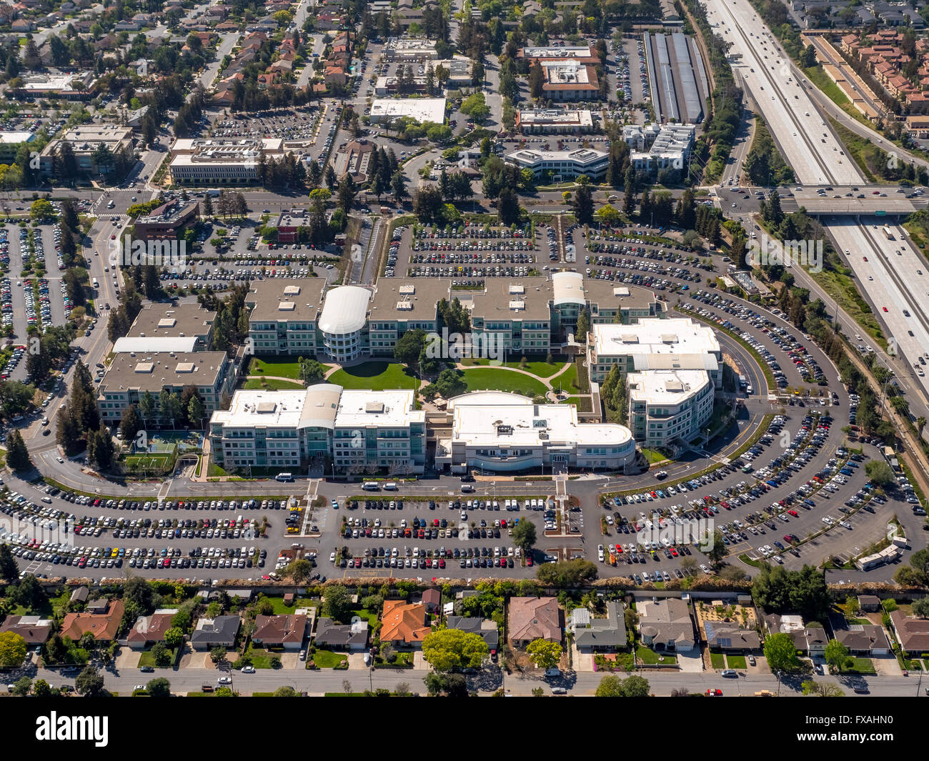 Apple Campus I oder Apple Campus 1, Cupertino, Silicon Valley, Kalifornien, USA Stockfoto