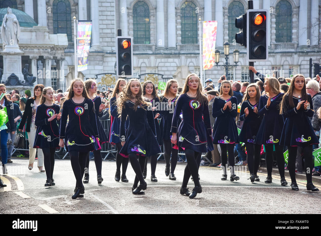 St. Patricks Day Parade Belfast Nordirland Stockfoto