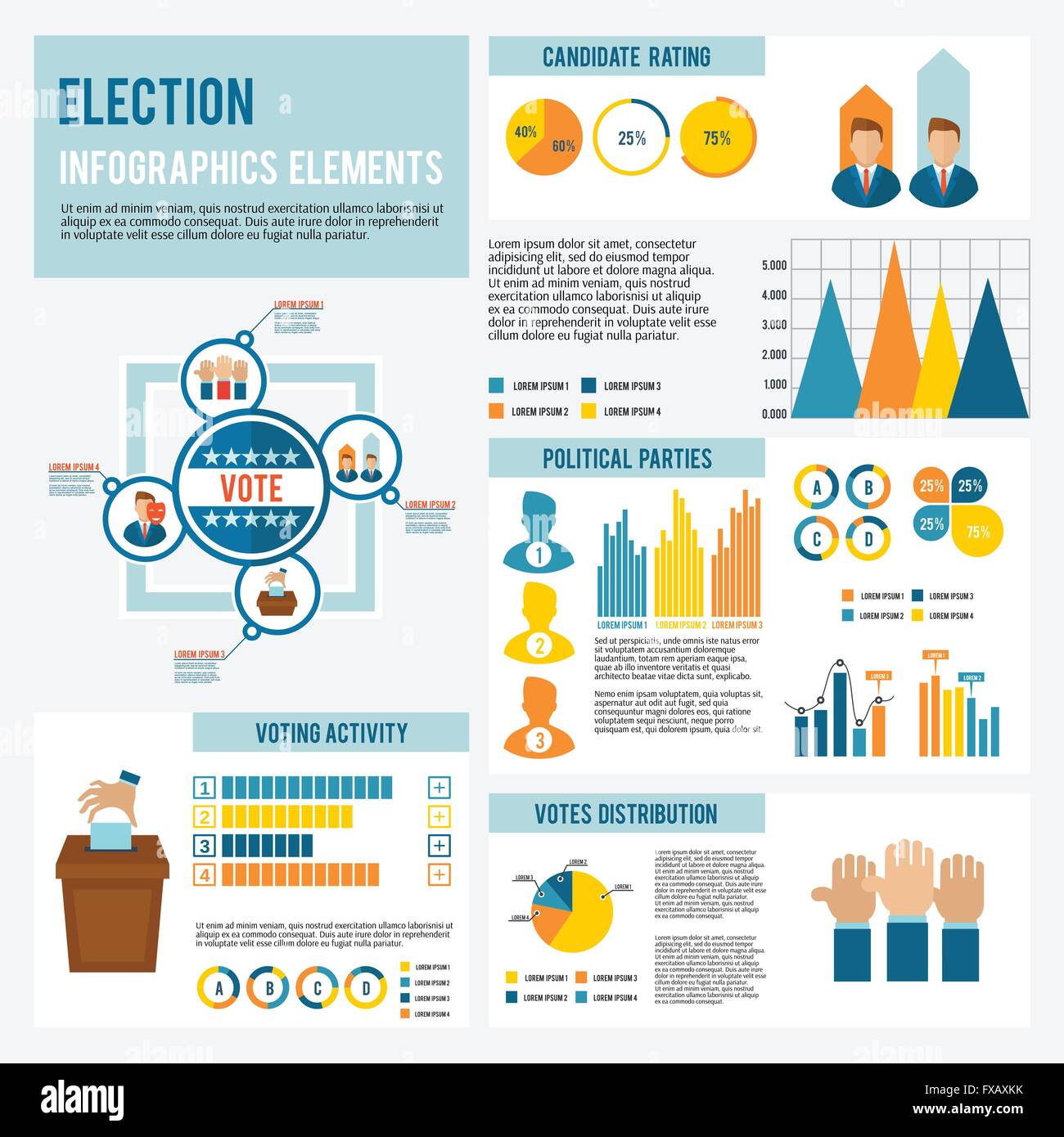 Wahl-Symbol Infografik Stock Vektor