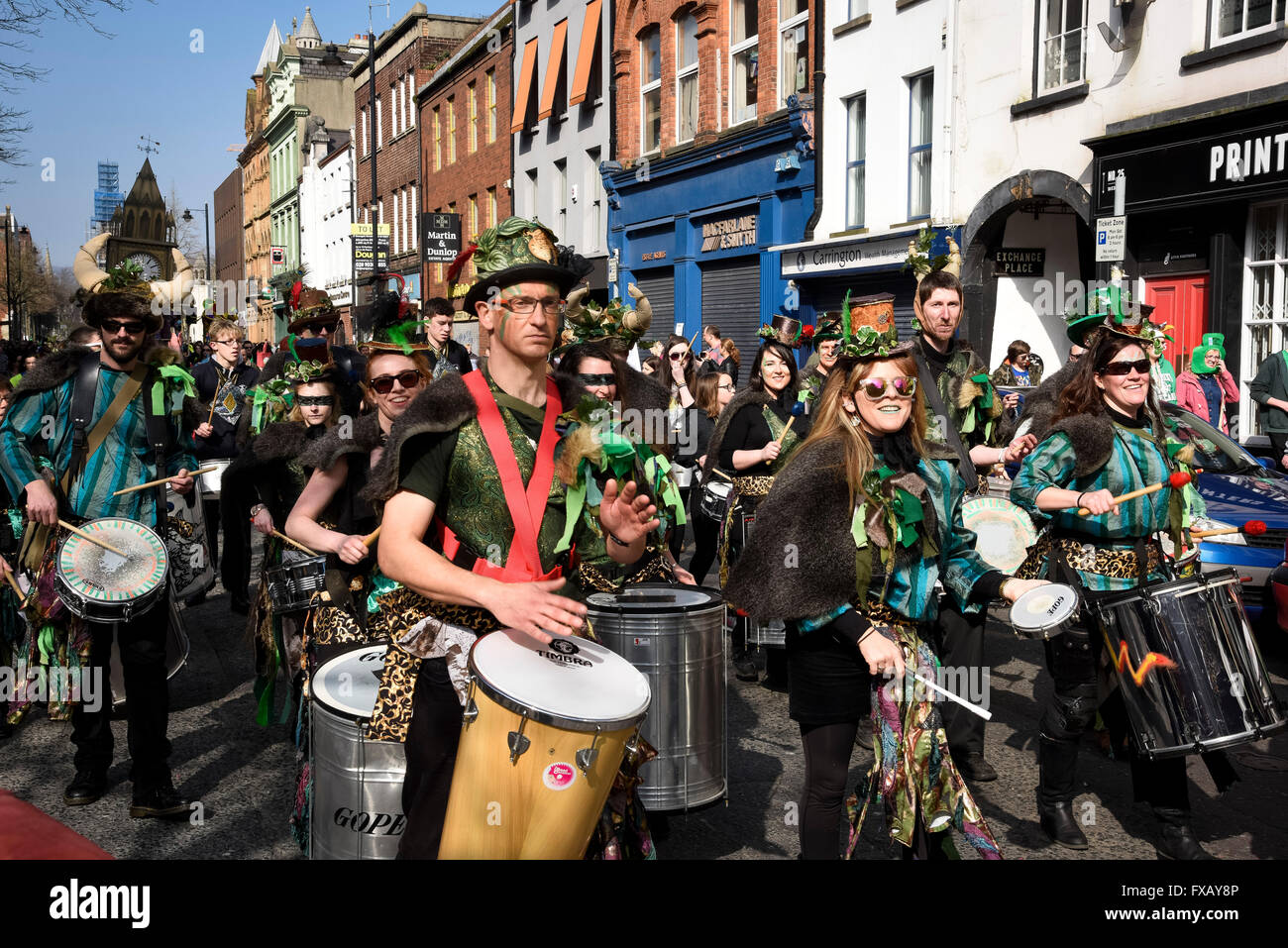 St. Patricks Day Parade Belfast Nordirland Stockfoto
