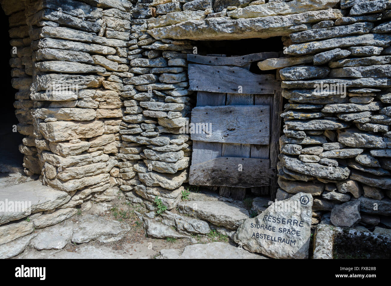 LE VILLAGE DES BORIES, GORDES, VAUCLUSE 84 FRANKREICH Stockfoto