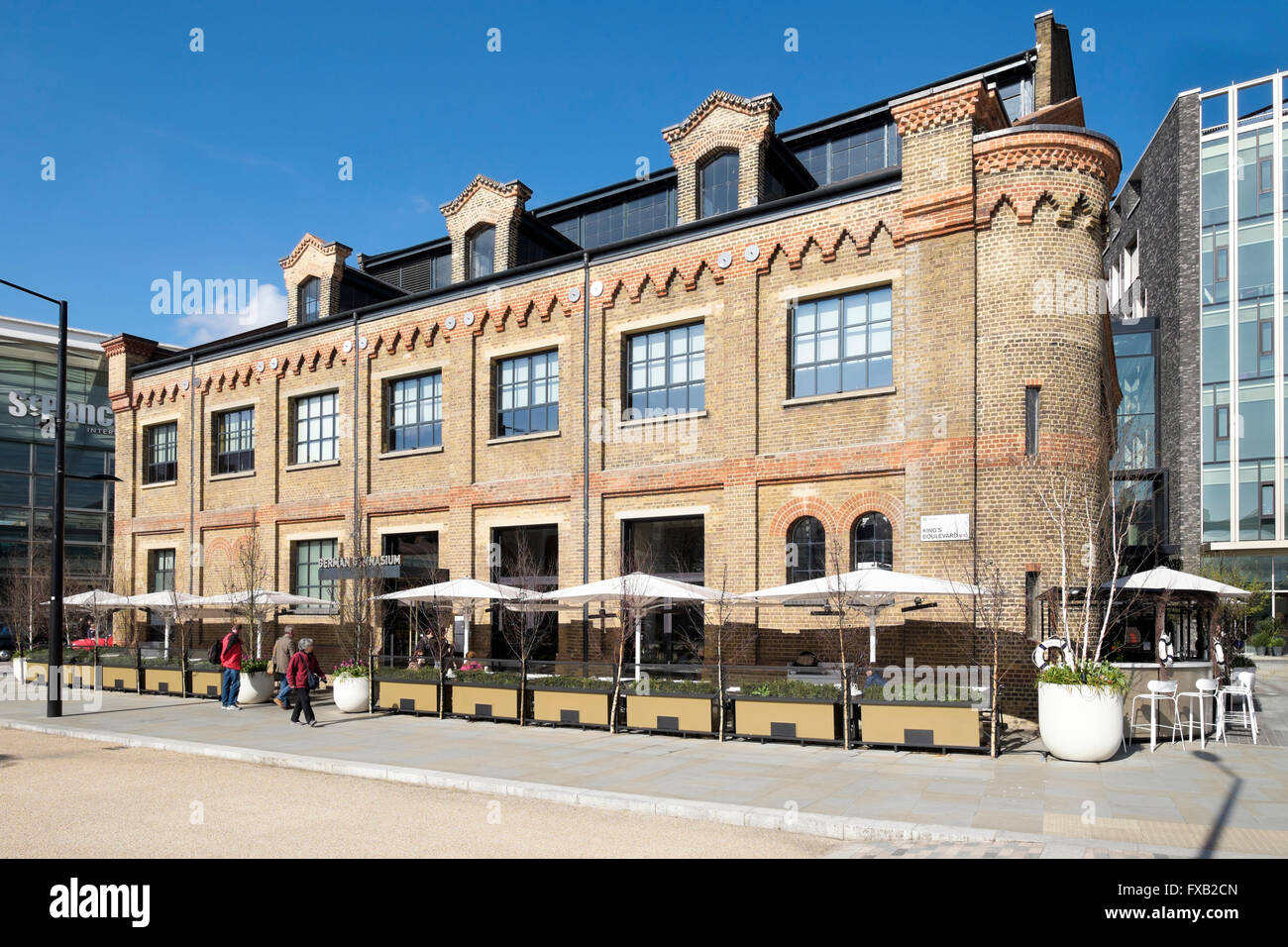 Deutsches Gymnasium Restaurant, Boulevard des Königs, London, England, Vereinigtes Königreich Stockfoto