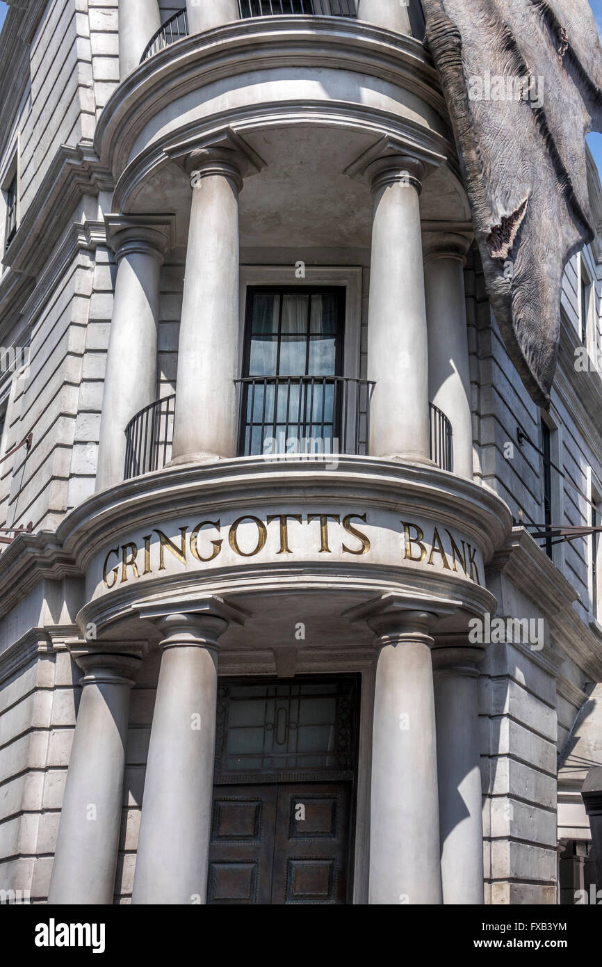 Gringotts Bank auÃŸen Diagon Gasse in die Zauberwelt von Harry Potter ...