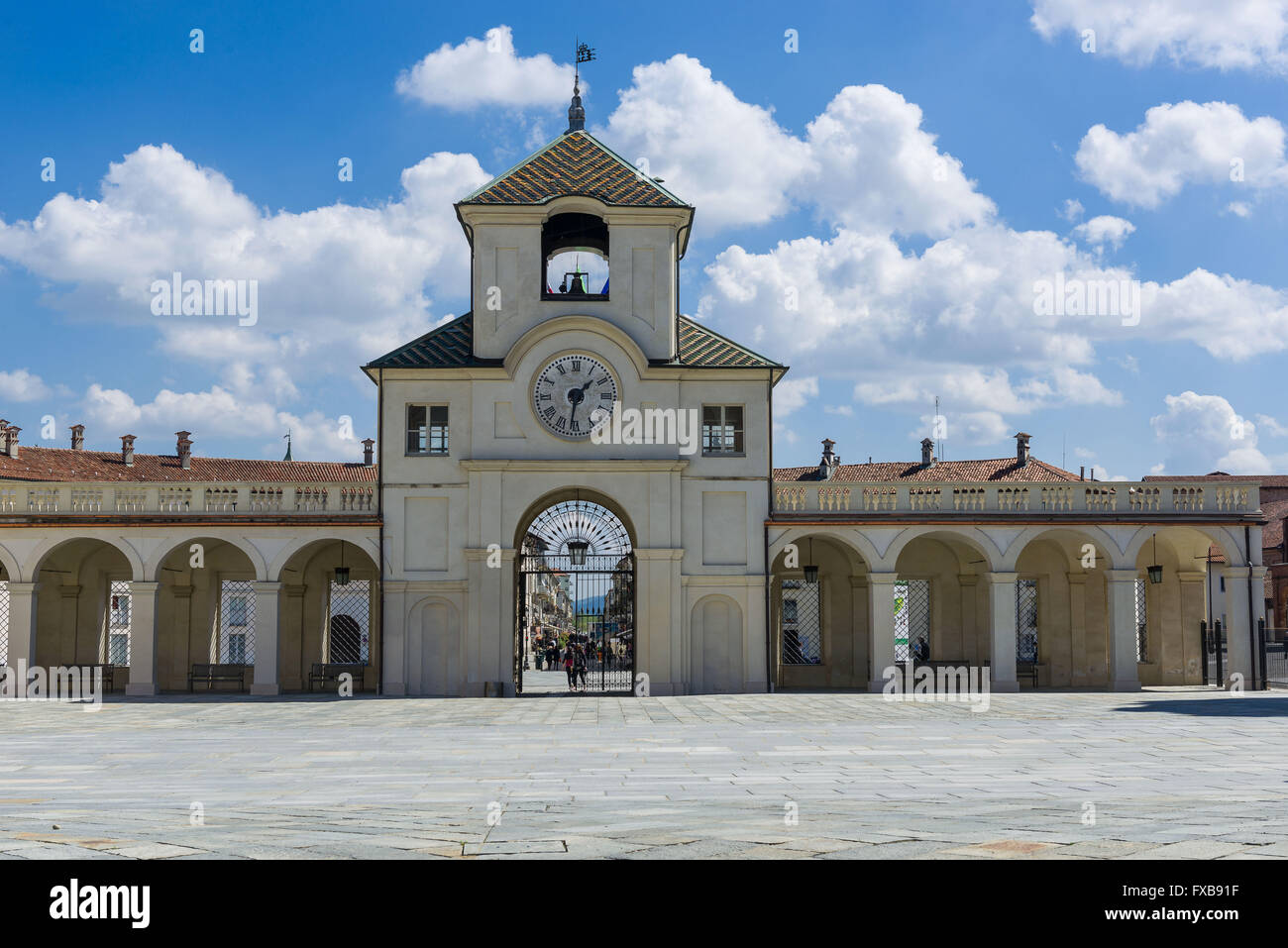 Das Haupttor zu den königlichen Palast Venaria, in die UNESCO-Liste des Weltkulturerbes aufgenommen Stockfoto