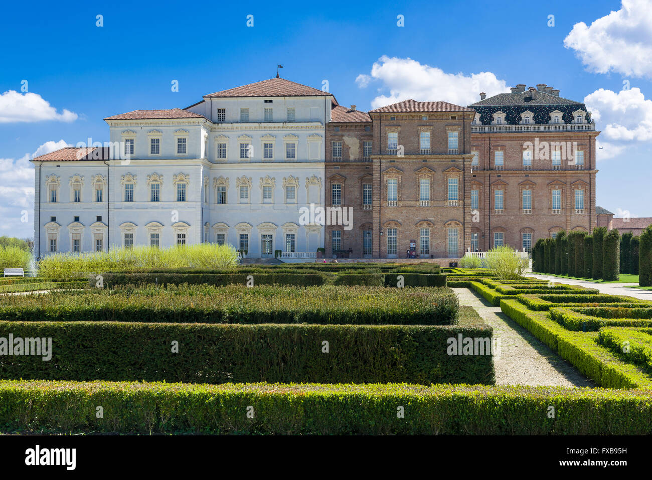 Der königliche Palast von Venaria, eine der Residenzen des Königshauses Savoyen, in die UNESCO-Liste des Weltkulturerbes aufgenommen Stockfoto