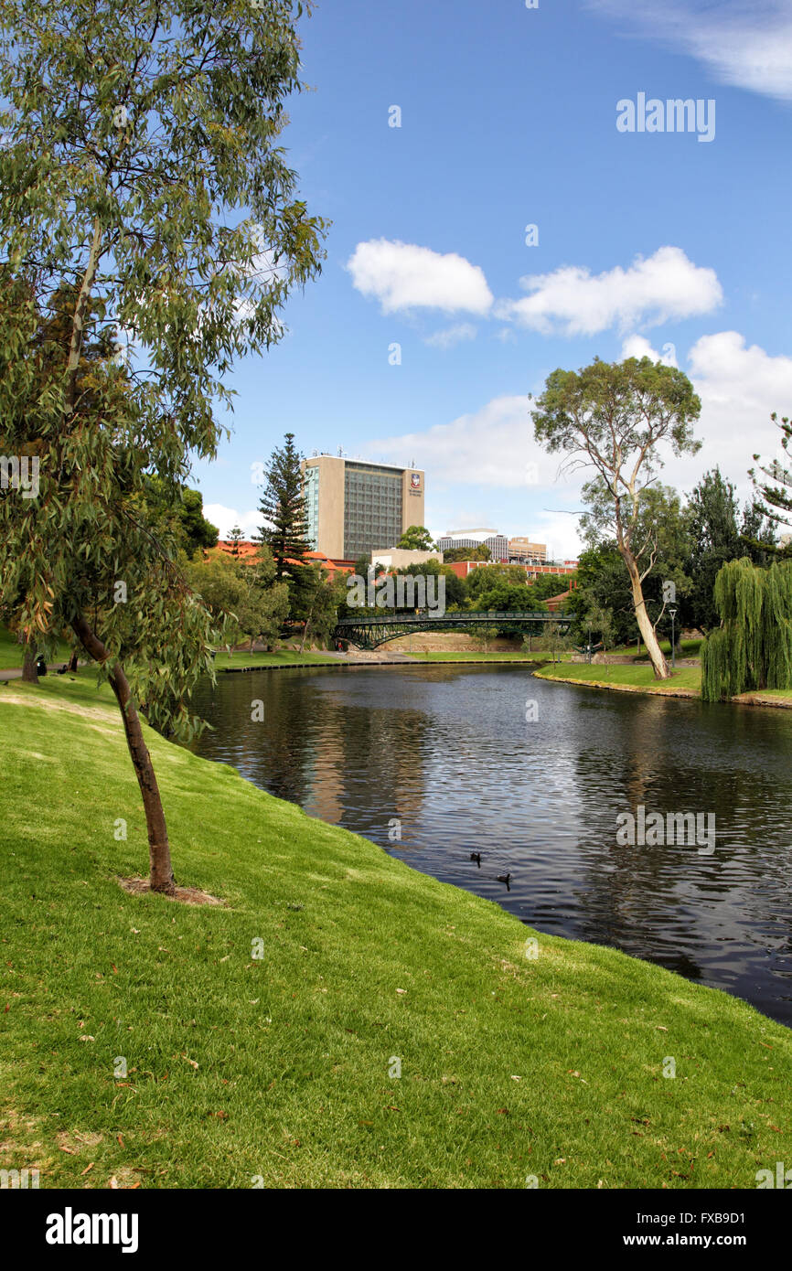 River Torrens in Adelaide, South Australia, Australien. Stockfoto