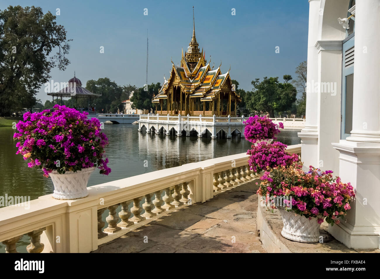 Bang Pa-In Palace Aisawan Thiphya-Art-Divine Sitz der persönlichen Freiheit, in der Nähe von Bangkok, Thailand Stockfoto