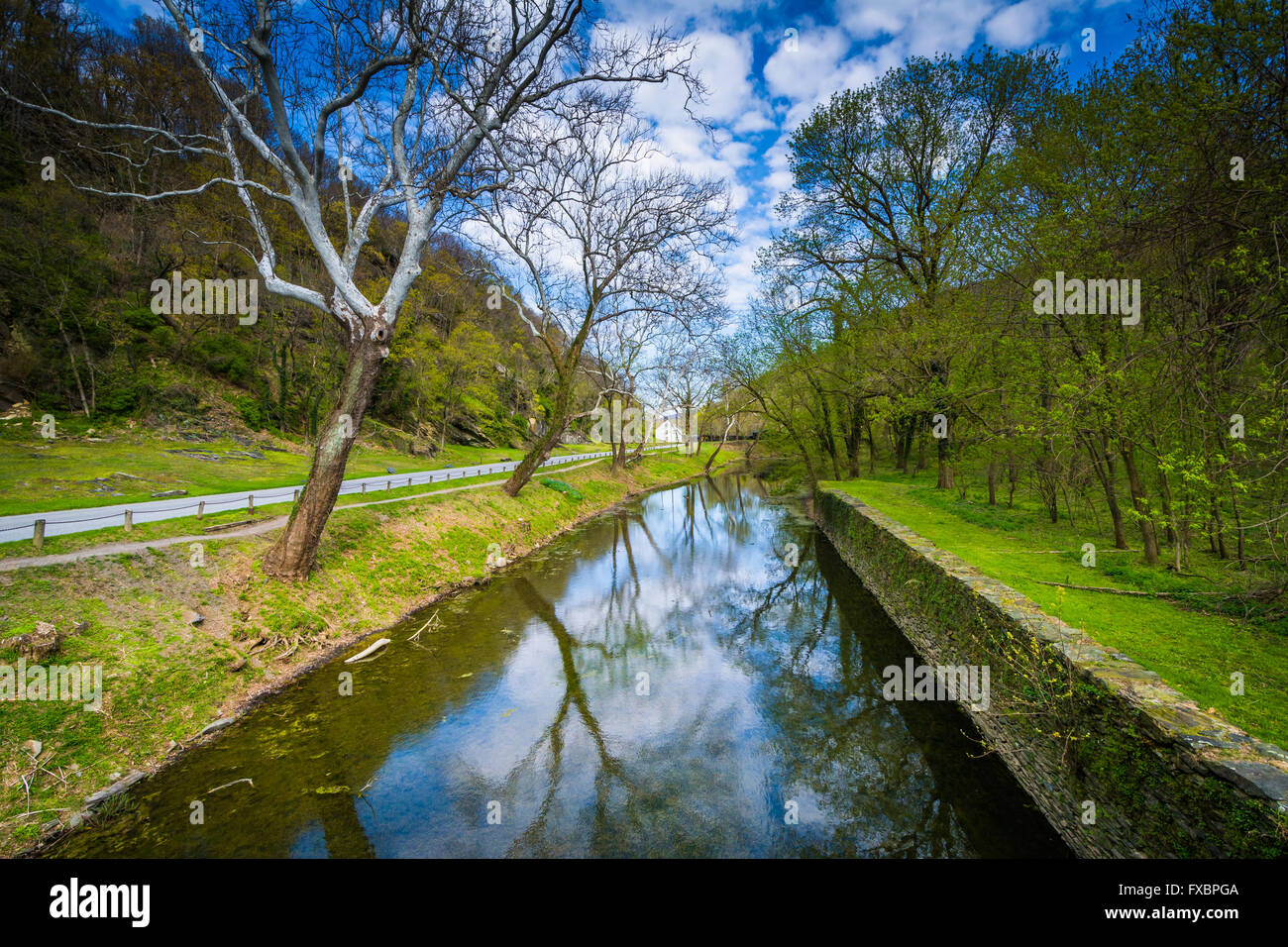 Die Shenandoah Canal, in Harpers Ferry, West Virginia. Stockfoto