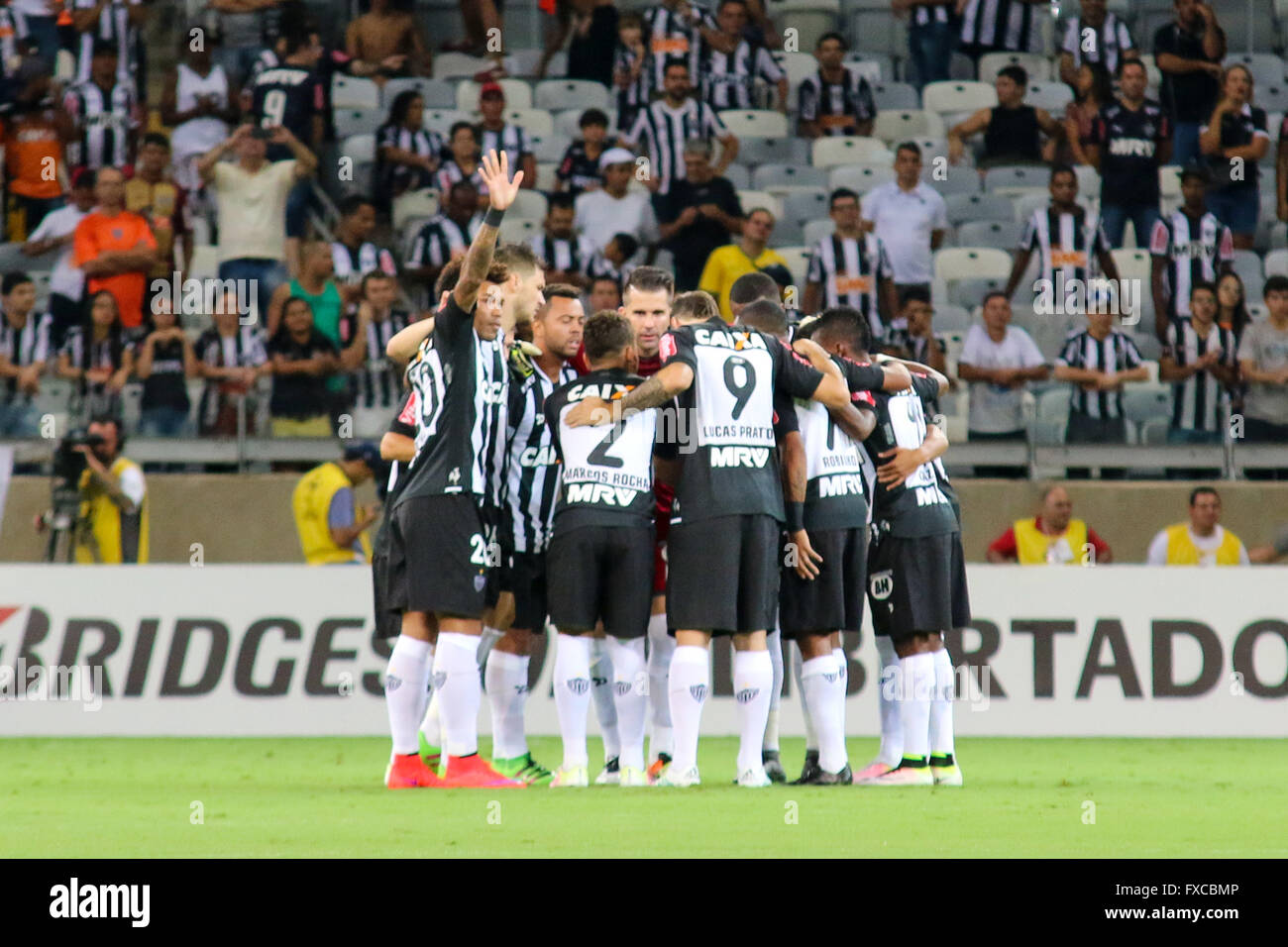 BELO HORIZONTE, MG - 14.04.2016: sportliche MG X MELGAR - Spieler von Atletico-MG während Atletico-MG (BRA), x Melgar (PER), Spiel gültig für den Libertadores Cup 2016 im Mineirão Stadion statt. Bildnachweis: Richard Callis/Alamy Live-Nachrichten Stockfoto