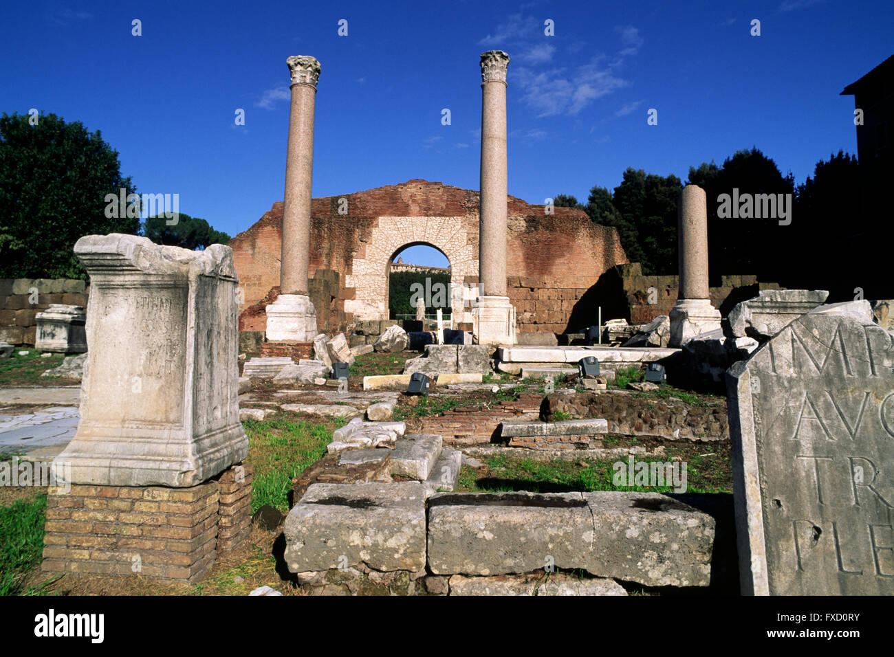 Italien, Rom, Forum Romanum, Basilika Aemilia Stockfoto