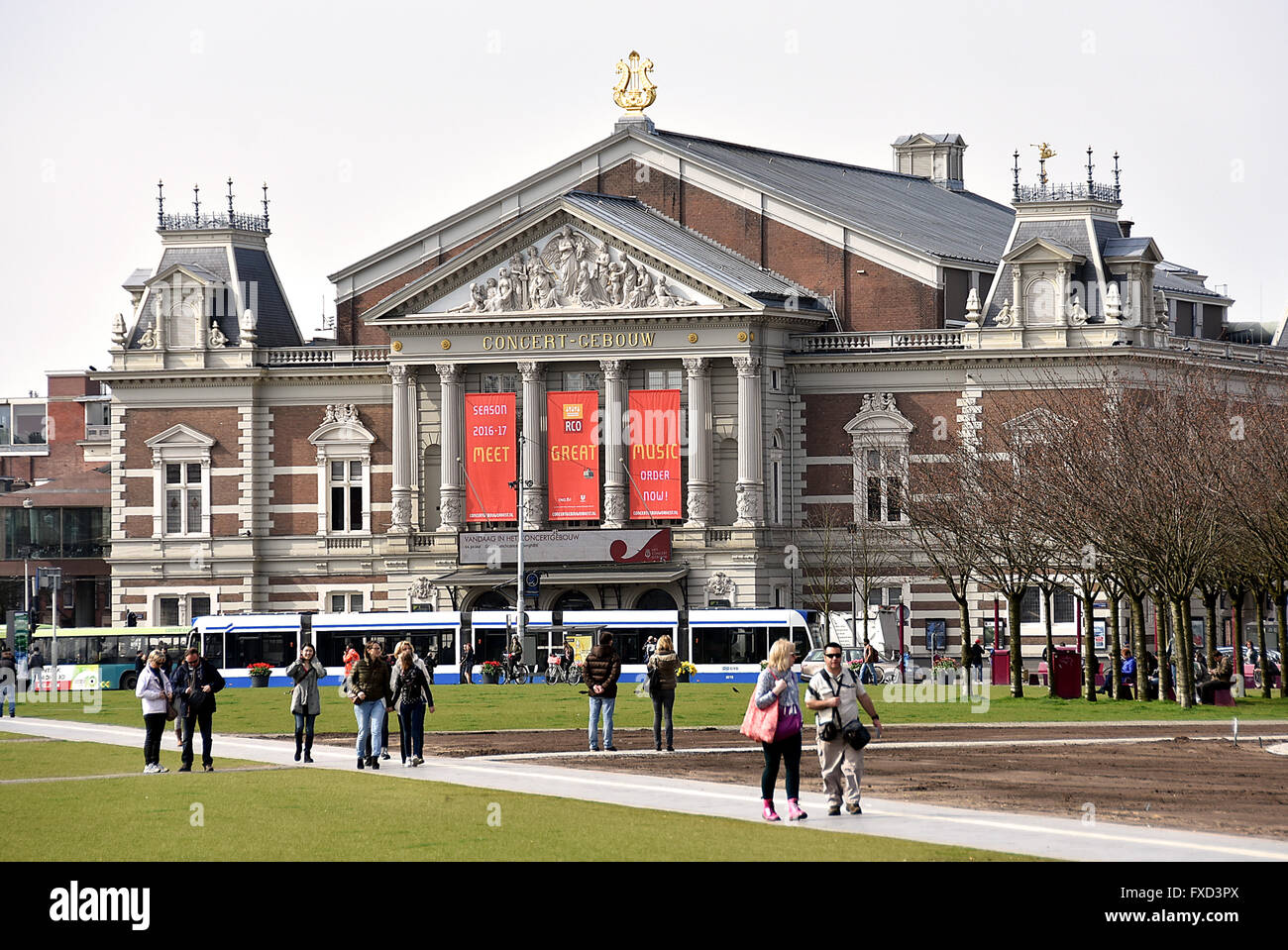 Concertgebouw - Concertgebouwplein - Museumplein Amsterdam Niederlande Niederländisch Stockfoto