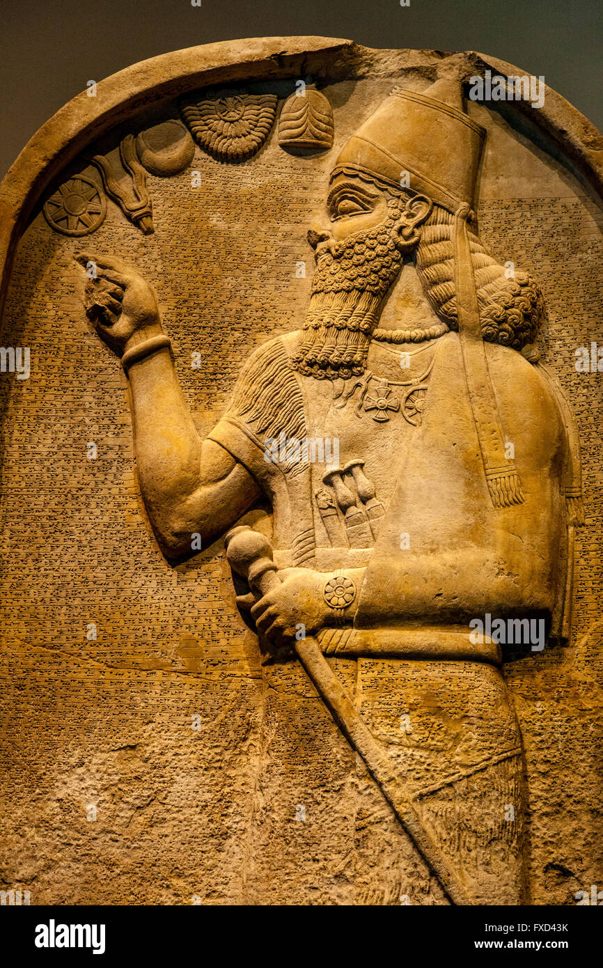 Ashurnasirpal 11, das British Museum, London, England Stockfotografie
