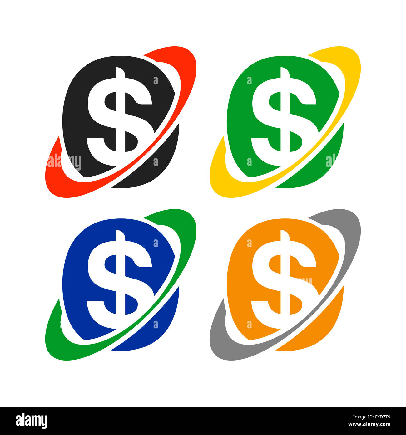 Globale Münzen Stockfoto