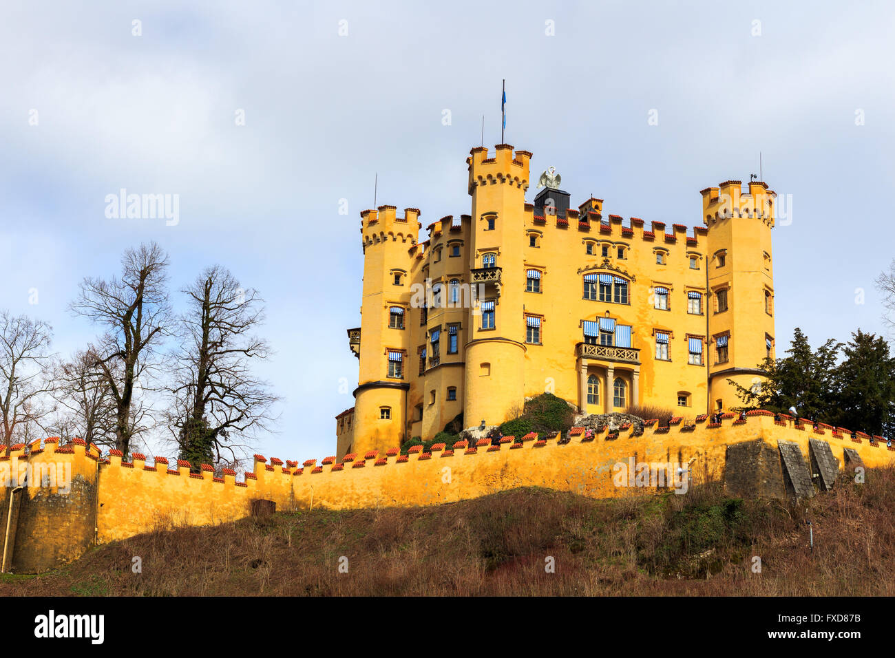 Schloss Hohenschwangau Schloss (High Swan County Palast), Füssen, Bayern, Deutschland Stockfoto