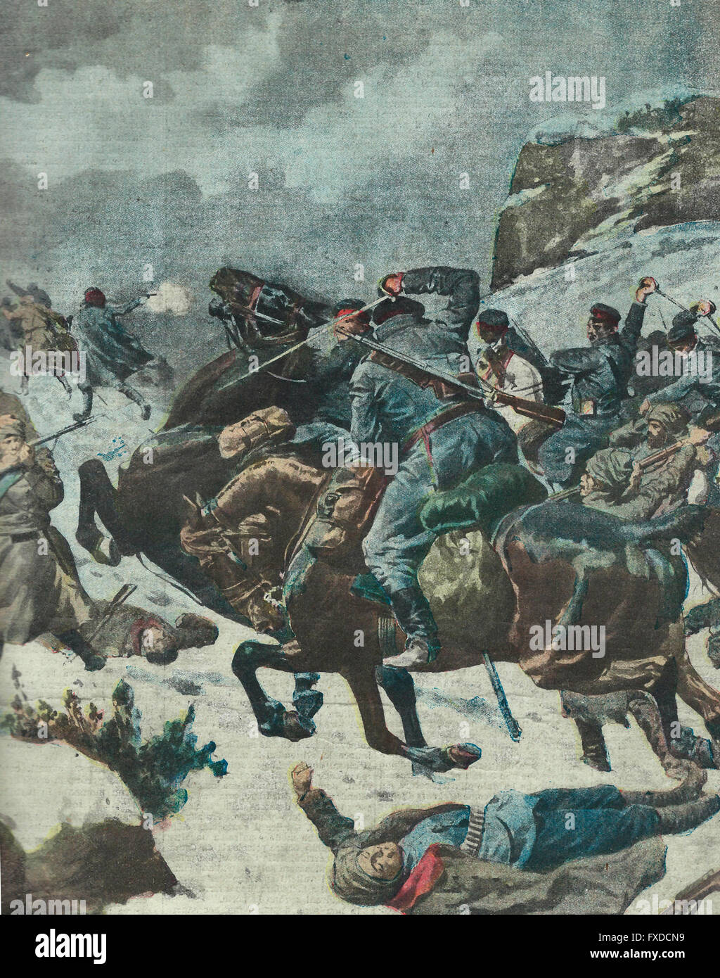 Die große Niederlage der Türken in der Halbinsel Gallipoli am Kavak 1913 Stockfoto