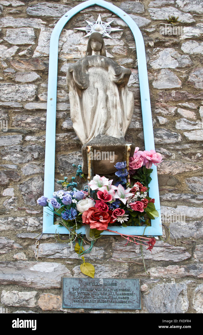 Stella Maris, ein Meer, das abgenutzte Madonna von einer Ladung von Marmor gerettet-Statue. Stockfoto