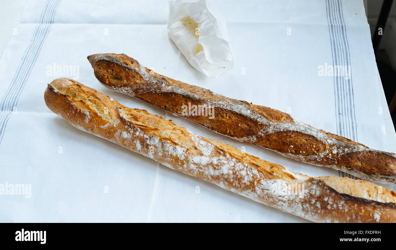 Baguette-Brot Stockfoto