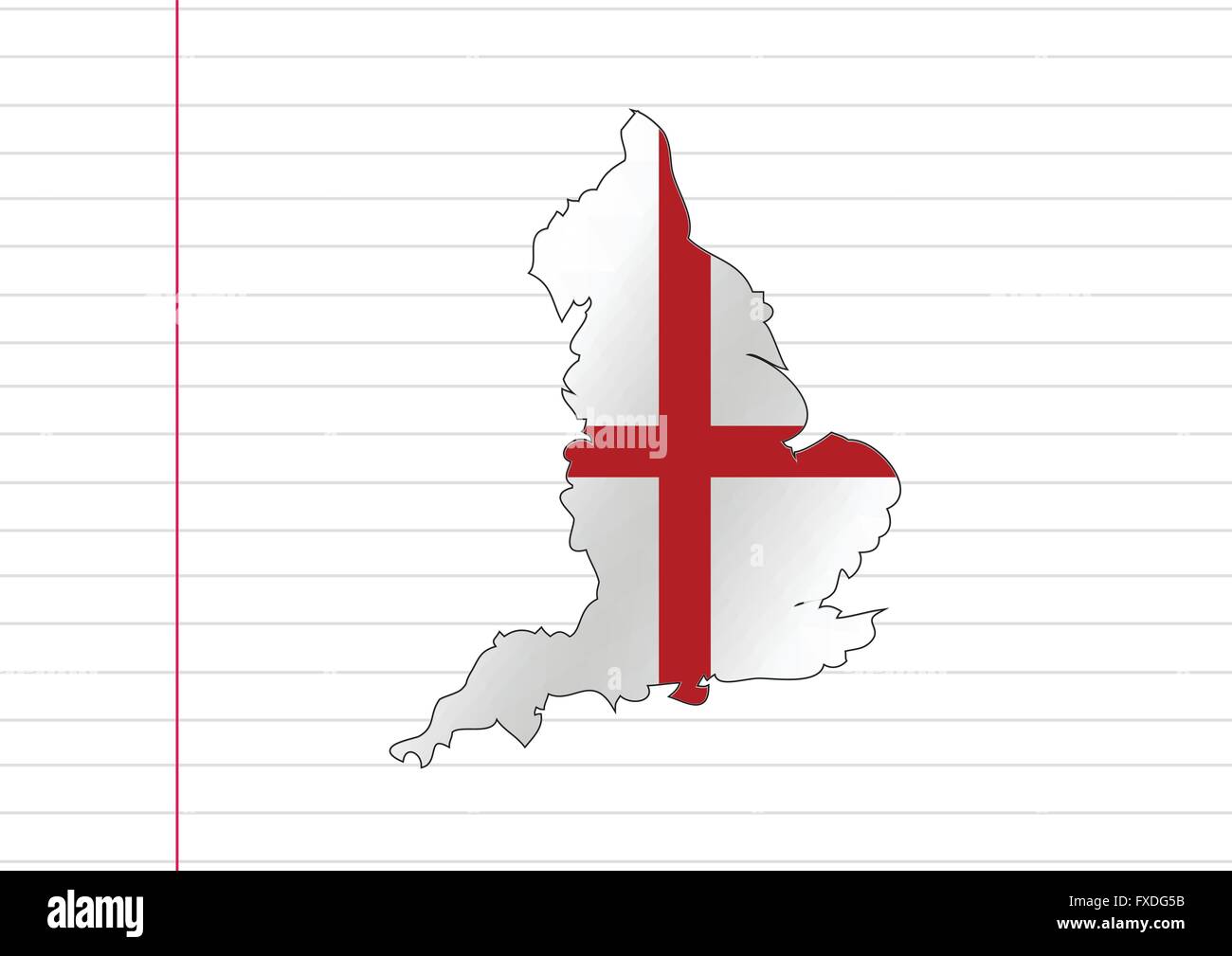 Karte von England Flagge dekorative Idee design Stock Vektor