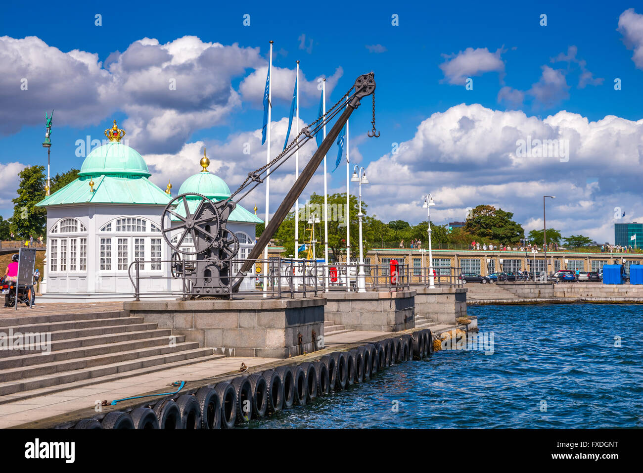 Kopenhagen, Pavillon, Hafen, Dänemark, Skandinavien, Stockfoto