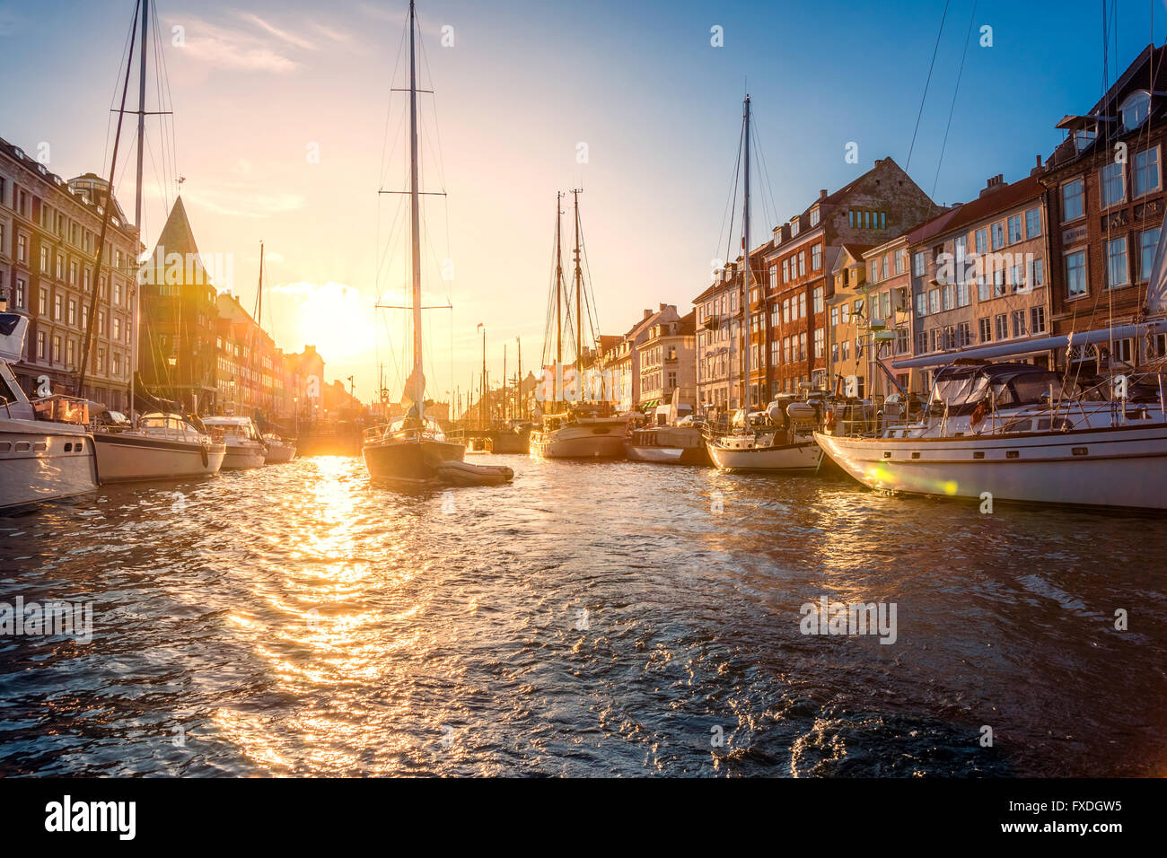 Kopenhagen, Nyhavn, Dänemark, Skandinavien, Stadt Stockfoto