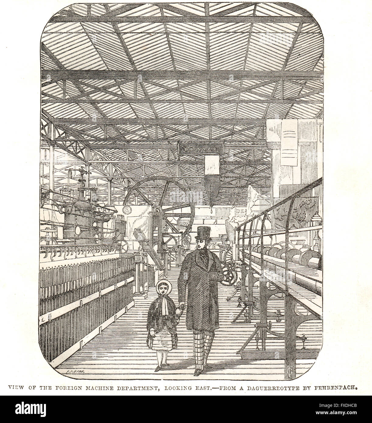 Ausländischen Maschinenabteilung der Great Exhibition von 1851 Stockfoto