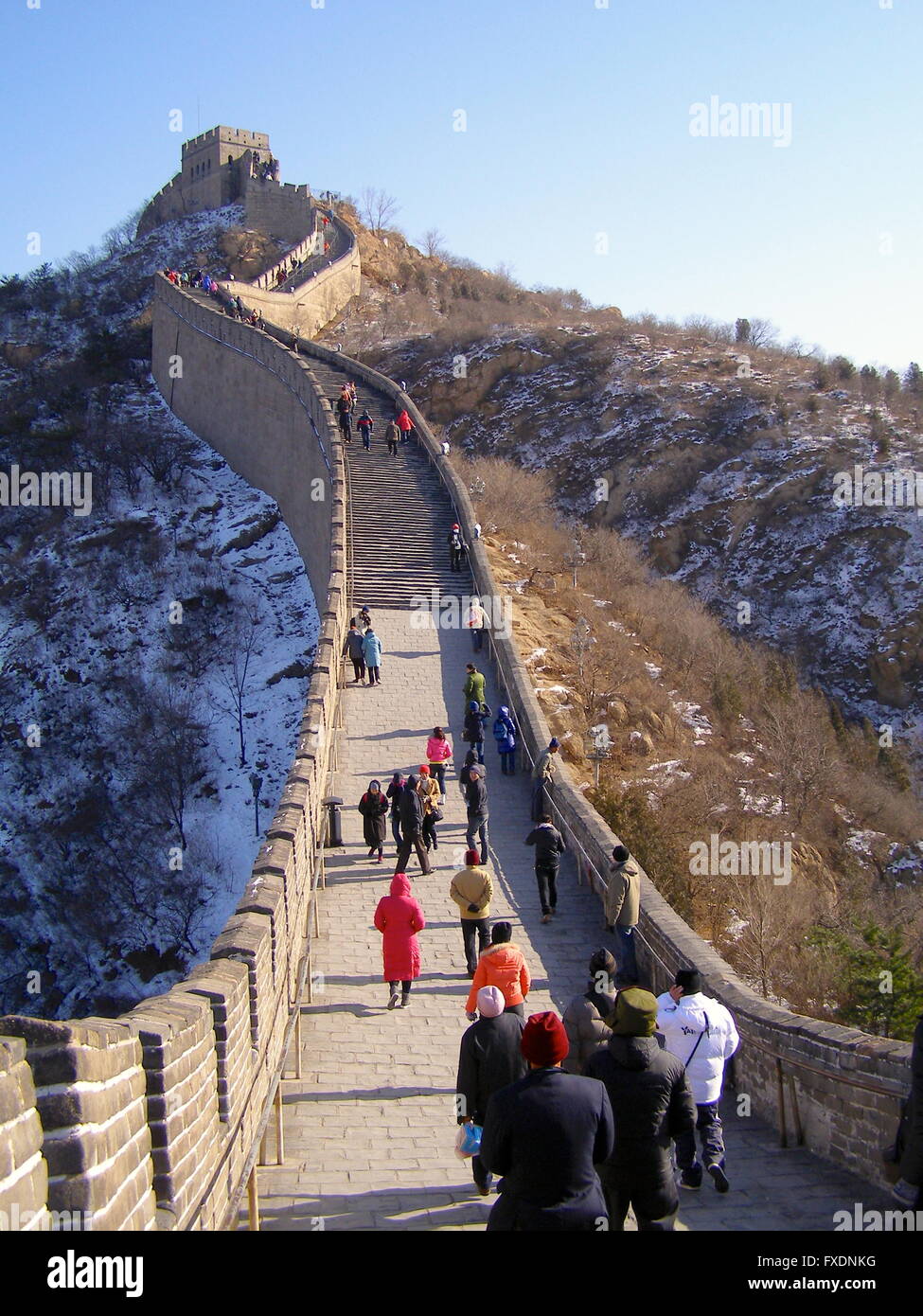 Die chinesische Mauer Badaling, Peking, Yanqing County, China. Stockfoto