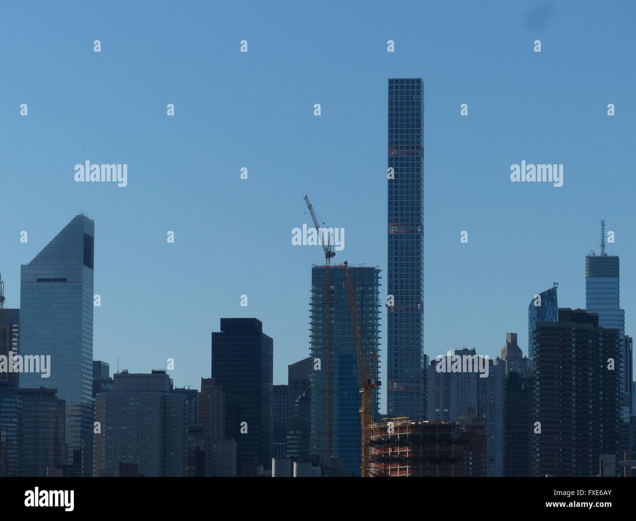 Ultra-Luxus-Wohnturm auf 432 Park Avenue, entworfen von Architekt Rafael Viñoly ist das höchste Wohngebäude Stockfoto