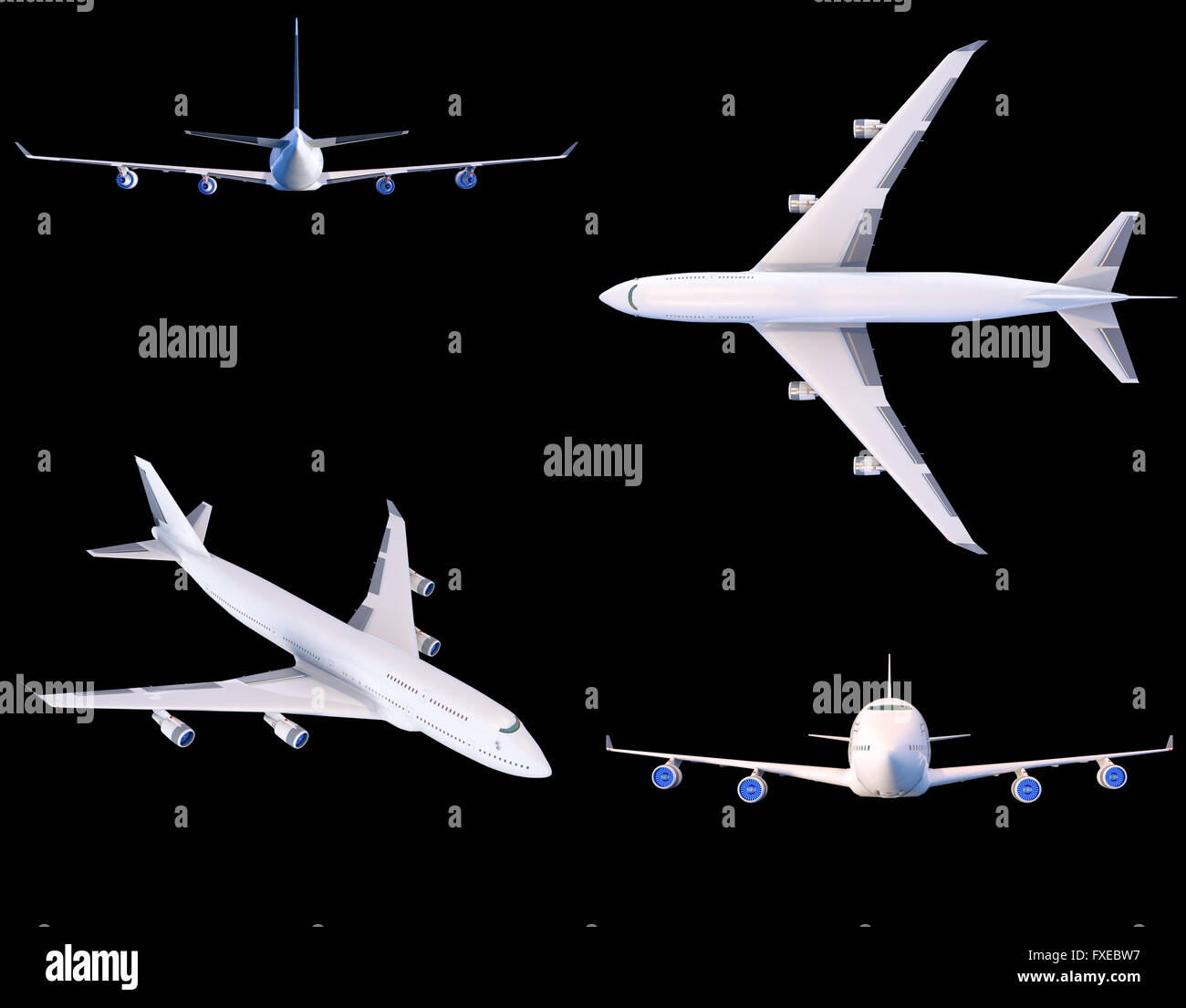 Boeing-747. Reisen Sie Flugzeug isoliert Air Transport-Modell Stockfoto
