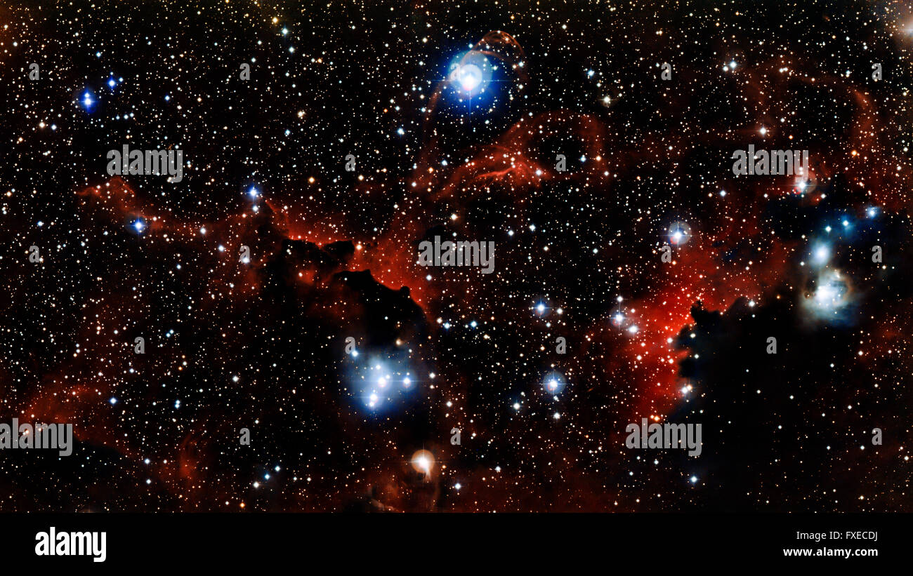 Sternen-Nebel, schöne und bunte explosiv im Raum Stockfoto