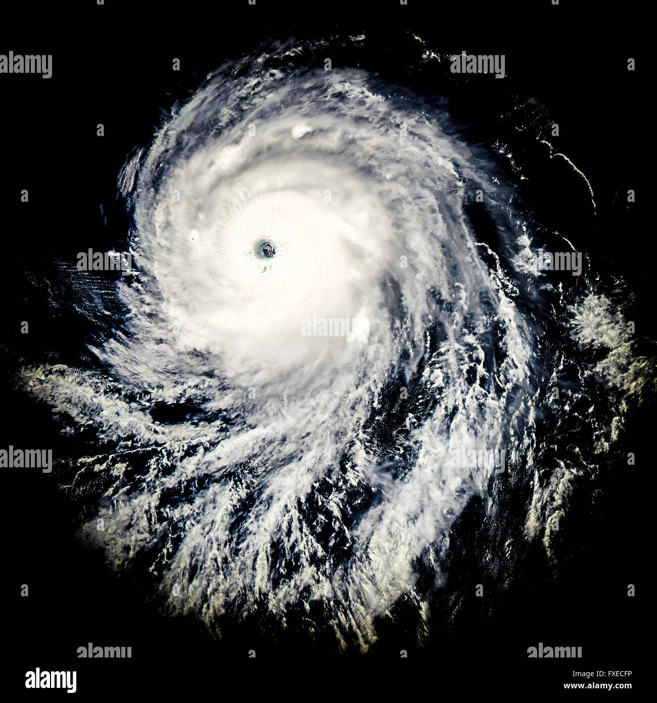 Globale Sturm isolierten Raum Wirbel. Stockfoto