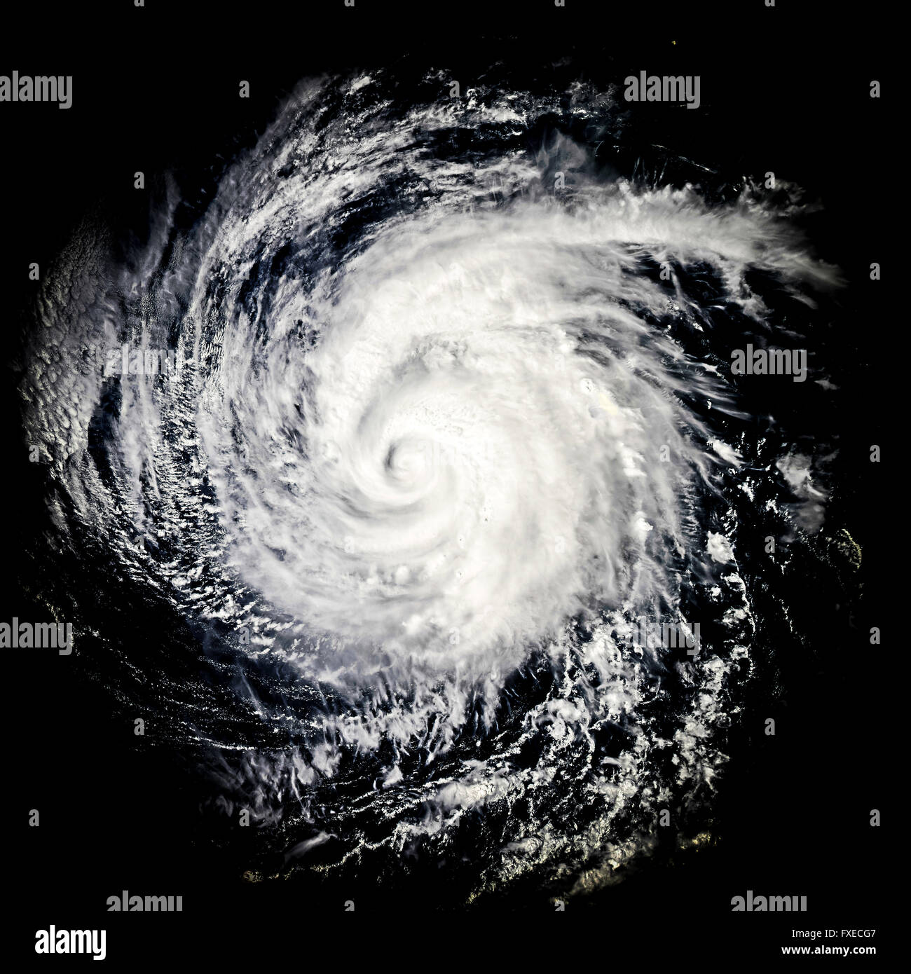 Globale Sturm isolierten Raum Wirbel. Stockfoto