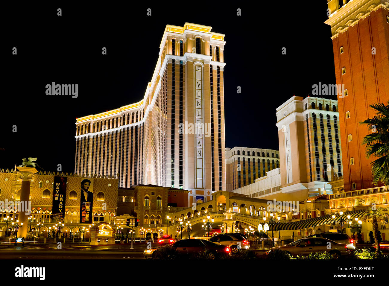 Venetian Casino in Las Vegas bei Nacht Stockfoto