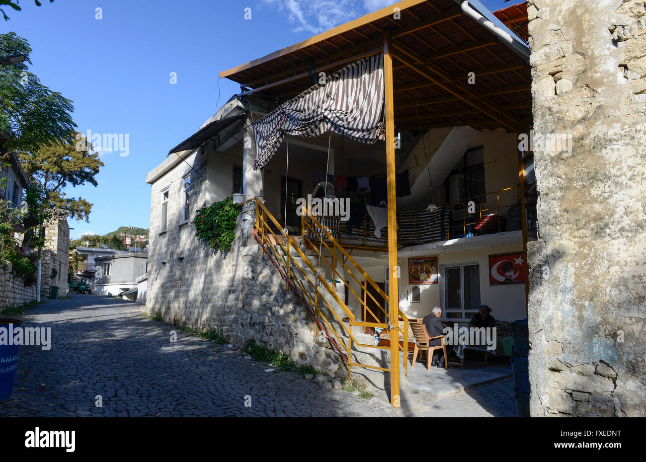 TÜRKEI Antakya, Musa Dagh, ehemaliges armenisches Dorf Hidirbey, ca. 4000 armenische Dorfbewohner aus sieben Dörfern flohen während des Völkermordes 1915 im Ersten Weltkrieg auf dem 1355 Meter hohen Berg Musa Dagh und kämpften 40 Tage lang gegen die Deportation durch die Ottomanen, viele Armenier starben in der Schlacht und Hunger, Doch am Ende wurden die Überlebenden von französischen Kampfschiffen evakuiert, viele wurden in Anjar im Libanon umgesiedelt, hat der österreichische Autor Franz Werfel 1933 den Roman "die vierzig Tage Musa Daghs" über diesen historischen Vorfall und den Völkermord veröffentlicht Stockfoto