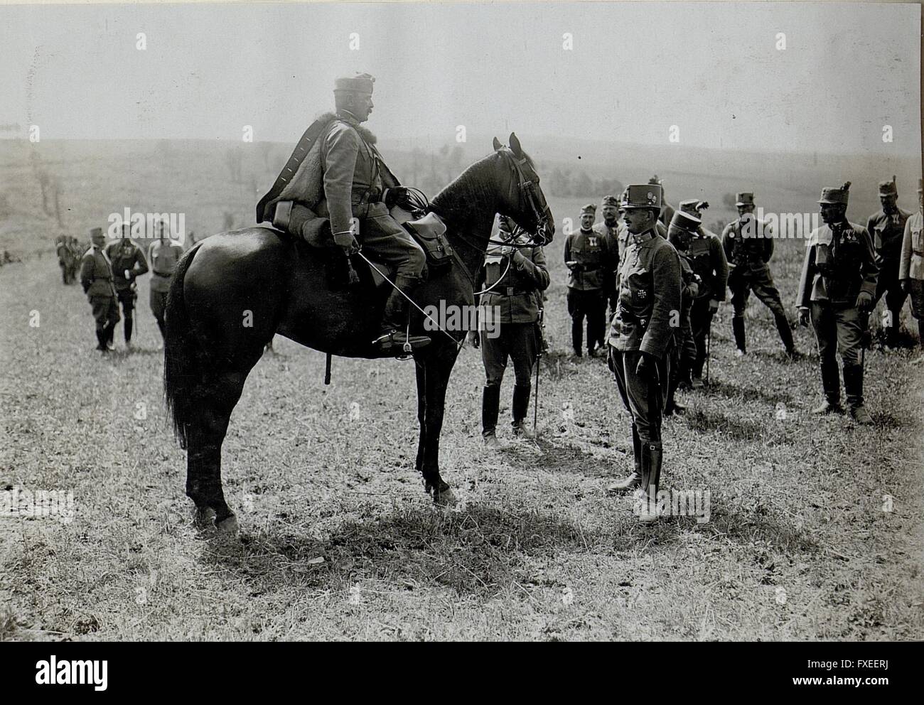 Besichtigung der Divisionskavallerie der 15 Infanteriedivision bin 24.8.1916 Stockfoto