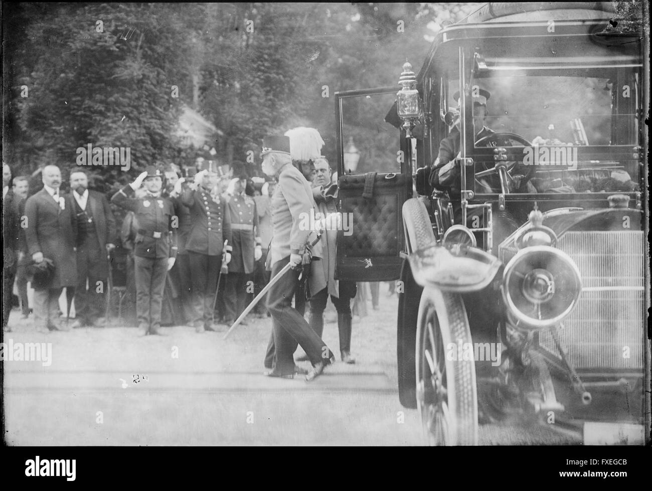 Reise Nach Bosnien von Franz Josef I., Kaiser von Österreich, 1910 Stockfoto