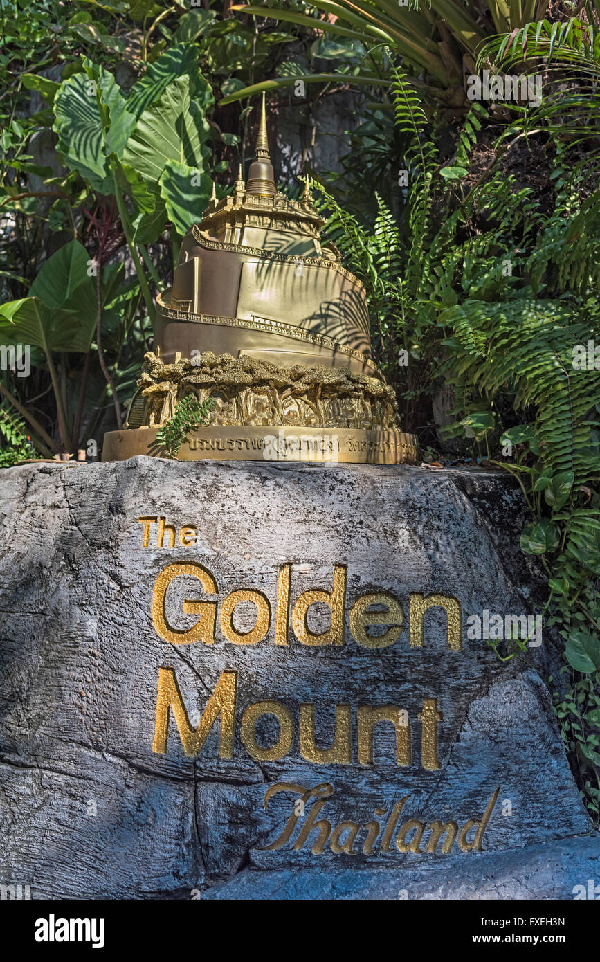 Der Golden Mount Wat Saket Bangkok Thailand Stockfoto