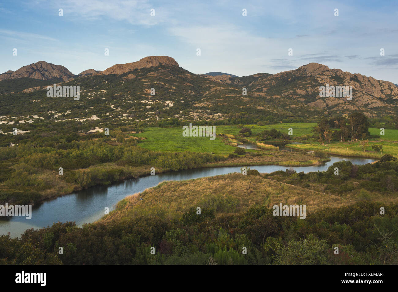 Im Landesinneren Korsika Landschaft, Landschaft Korsikas Stockfoto