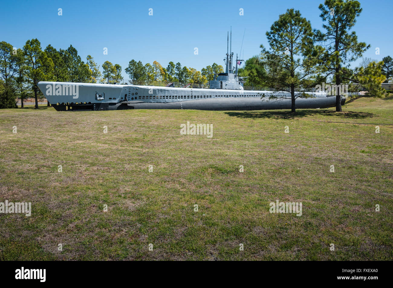 Die USS Batfish (SS-310), ein hoch dekorierter Zweiter Weltkrieg u-Boot, bei Muskogee War Memorial Park in Muskogee, Oklahoma. Stockfoto