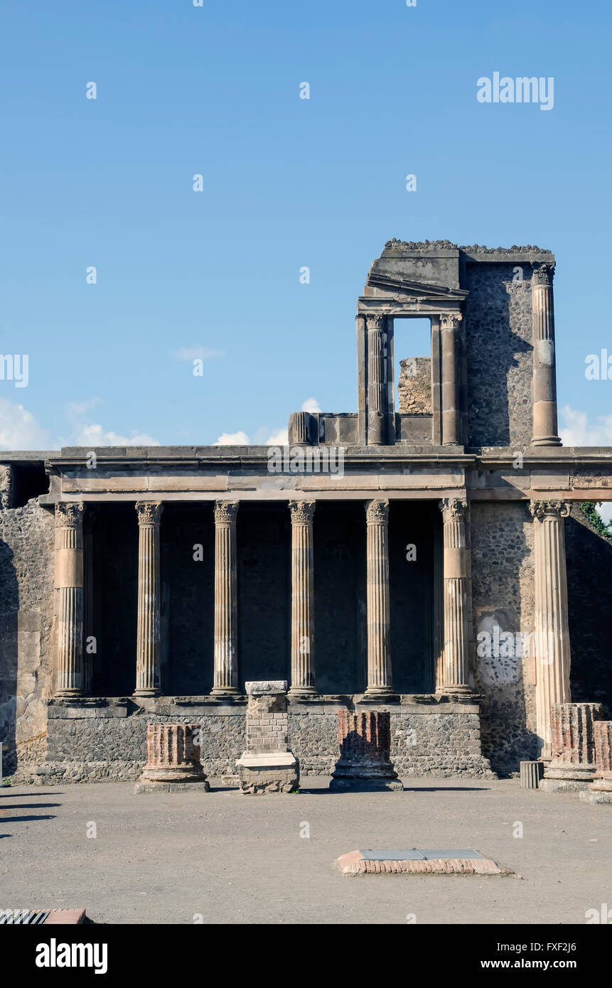 Basilika in Pompeji ist die älteste bekannte römische Basilika erbaut im 2. Jahrhundert v. Chr. Stockfoto
