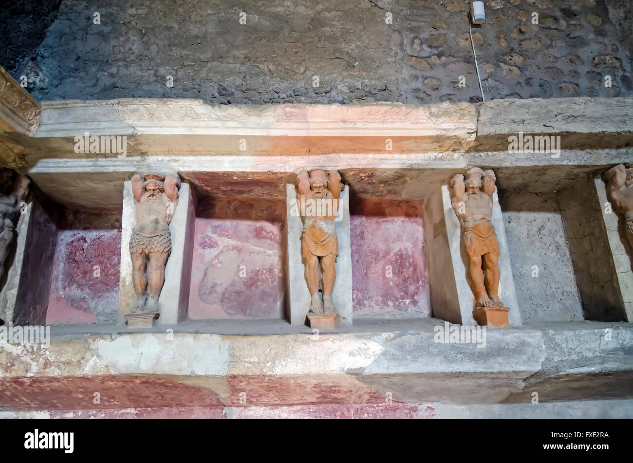 Pompeji Ruinen römischer Bäder Stockfoto