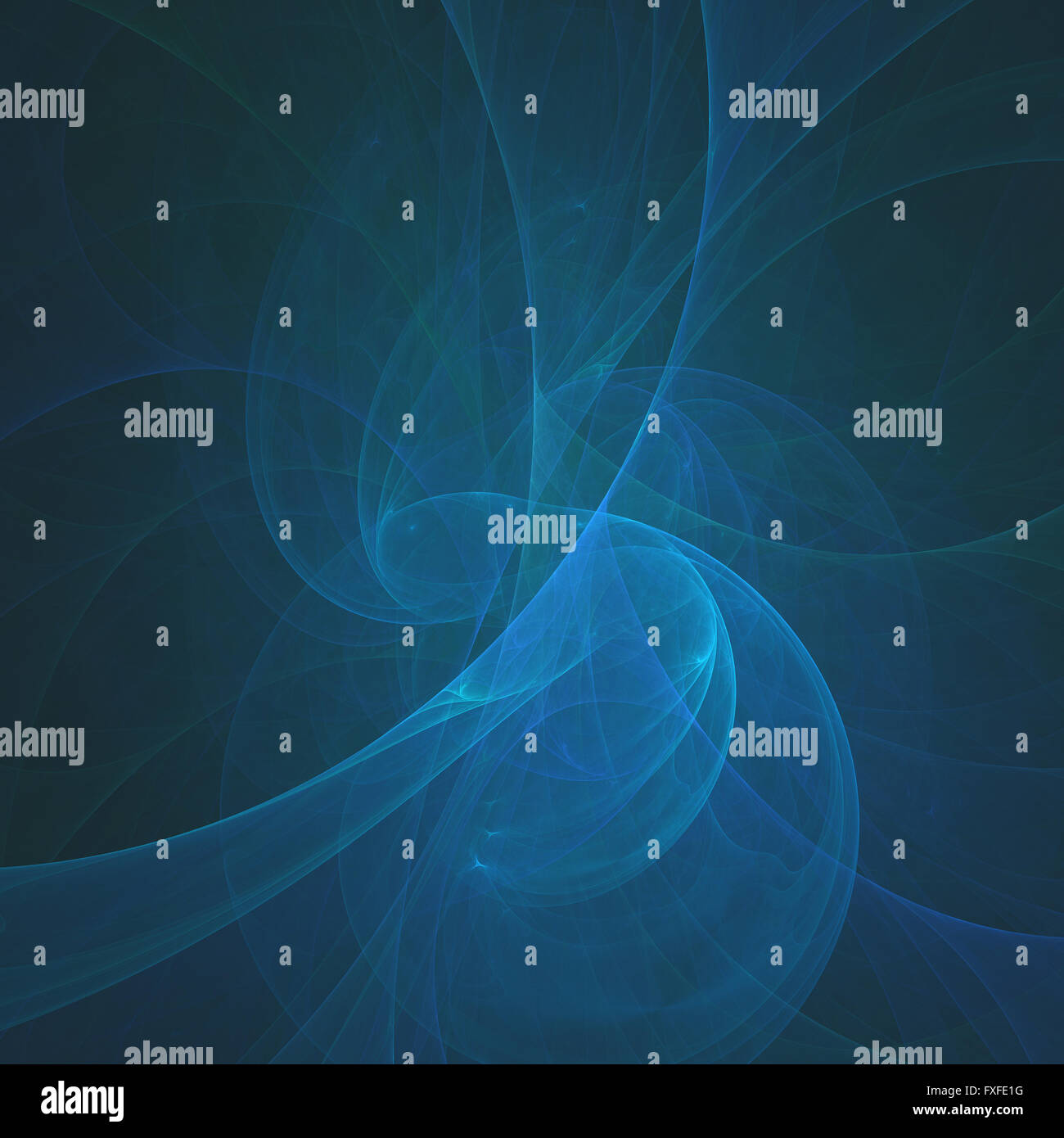 Abstrakt blau fraktale Formen, Konzept des Geheimnisses Stockfoto