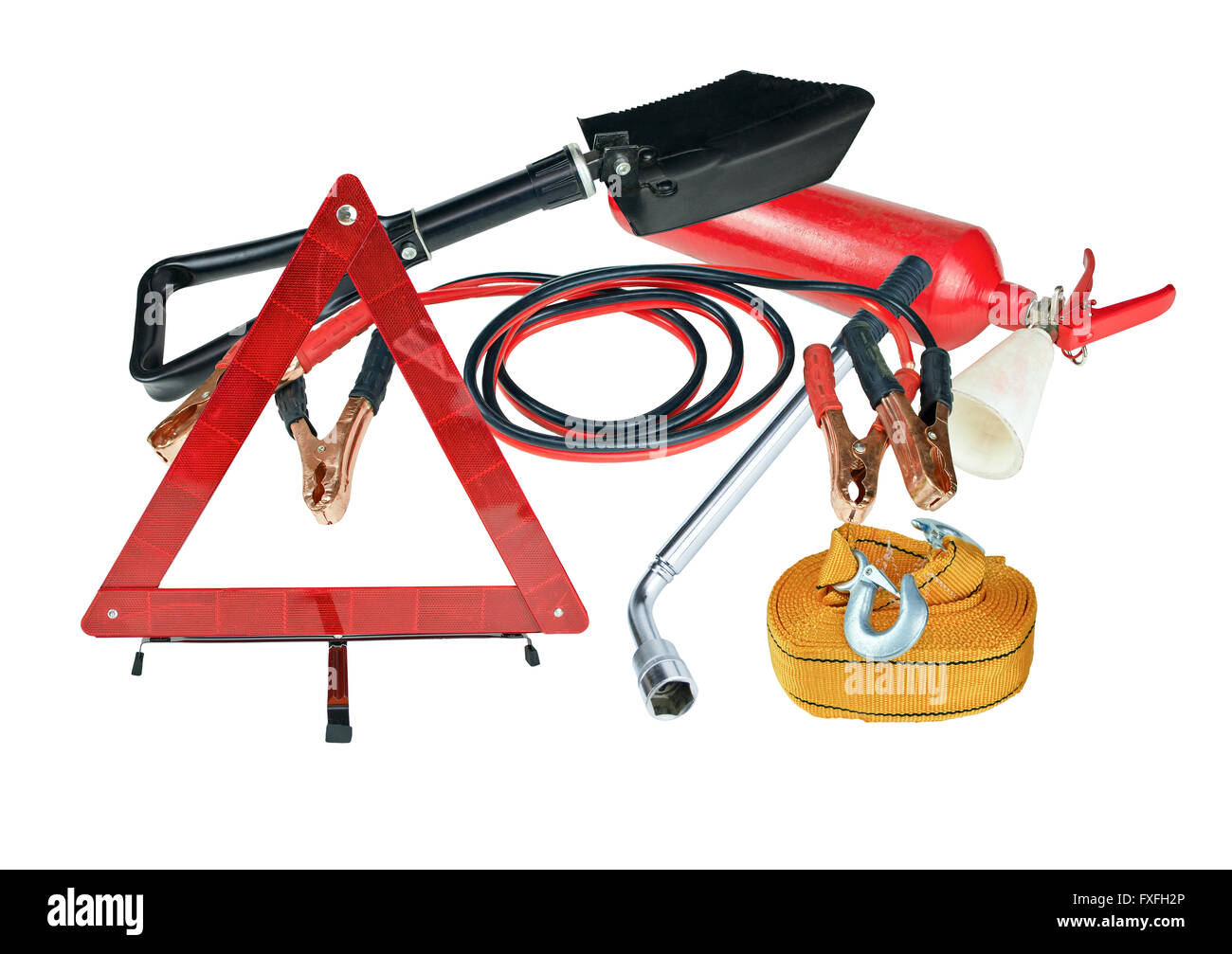 Elemente der Essentials für ein Pkw. Stockfoto